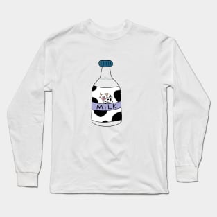 Cute bottle of milk with stains Long Sleeve T-Shirt